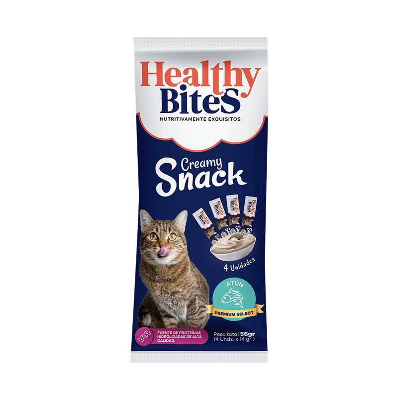 SnackCremosoparaGatoHealthyBitessaborAtun56gr4unidades