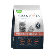 Comida Húmeda para gato Grand Vita paté sabor tripack surtido