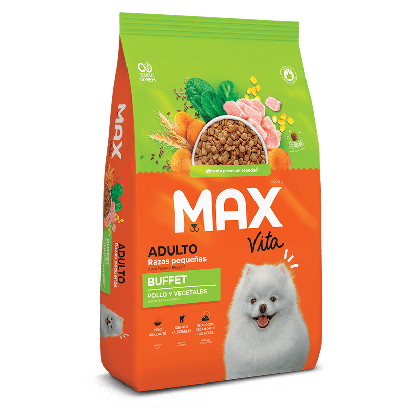 ComidaParaPerroMaxVitaAdultoRazasPequenasBuffetPollo1KG