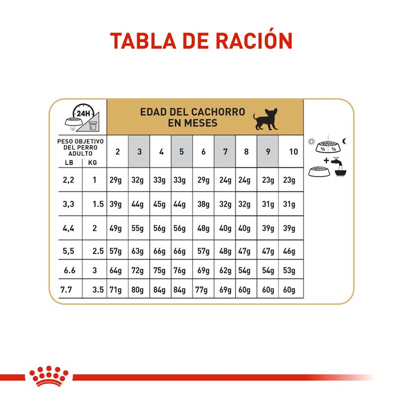 Tabla-de-racion-recomendada-para-cachorros-de-Chihuahua