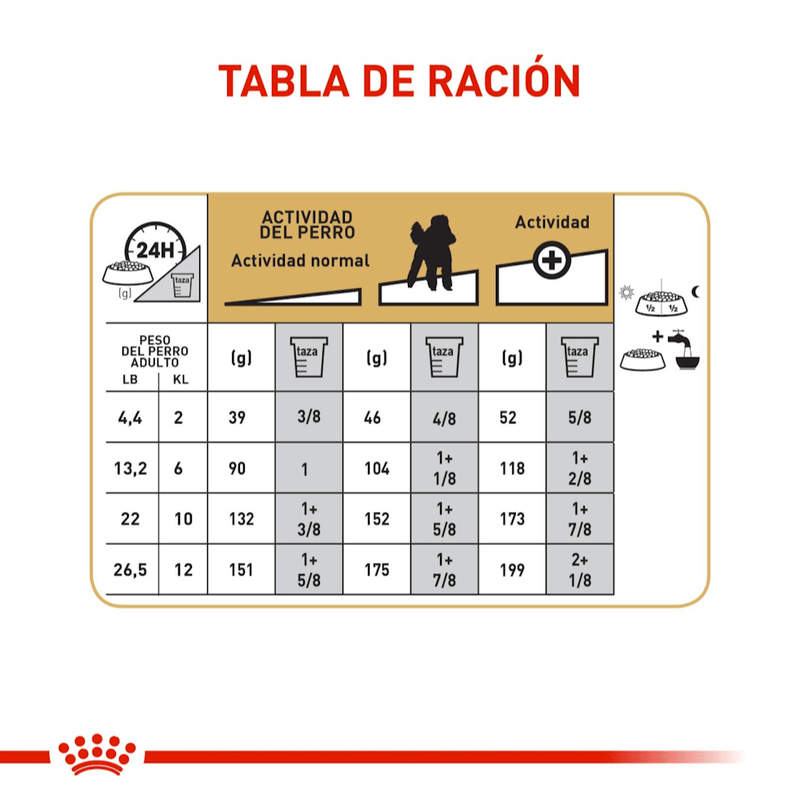 Tabla-de-racion-recomendada-para-Poodle-adulto